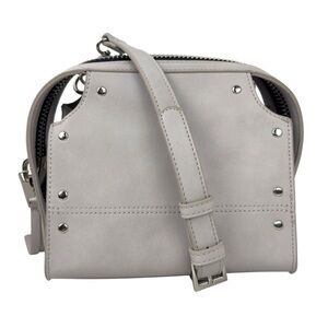 Dream Control Grey Small Crossbody/Handle Purse Studded Faux Leather Vegan